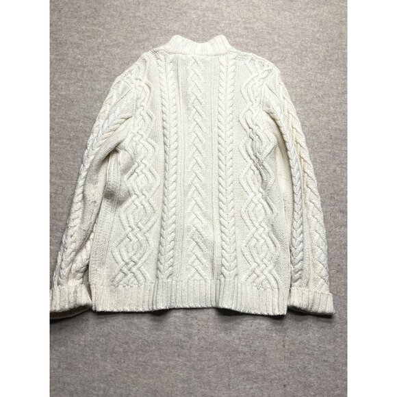 Old Navy Wool Blend Cable Knit Long Sleeve Fisherman Pullover Sweater Size XL - Picture 6 of 10